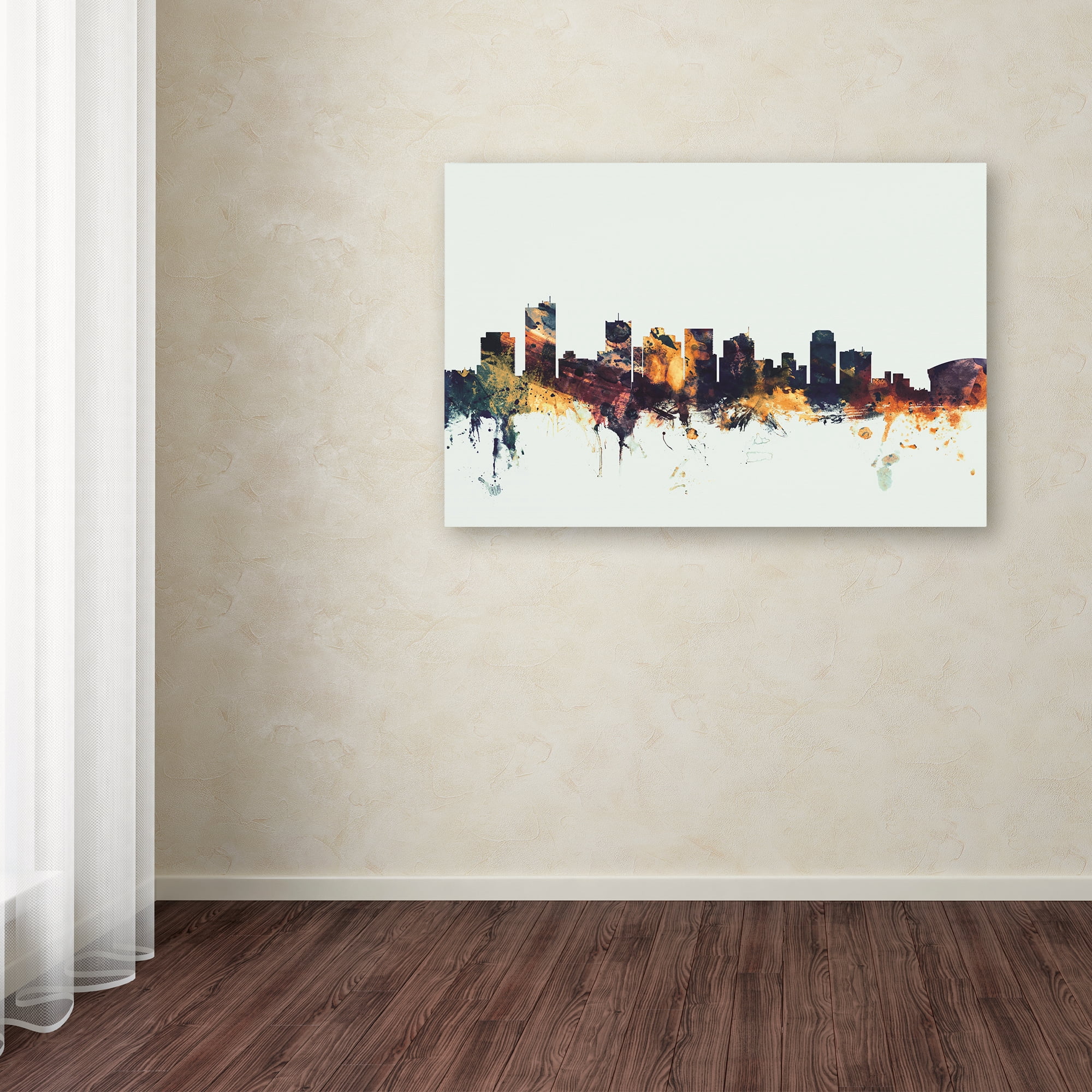 Trademark Fine Art 'Phoenix Arizona Skyline' Canvas Art by Michael Tompsett