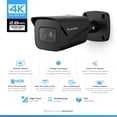 thumbnail image 2 of Amcrest UltraHD 4K (8MP) Outdoor Bullet Security IP POE Camera, 98ft NightVision, 2.8mm Lens, IP67 Weatherproof, 256GB MicroSD Recording, Black (IP8M-2496EB-V2), 2 of 7