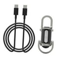 thumbnail image 4 of Linterna LED con llavero, linterna de bolsillo, ligera, impermeable, recargable por USB, fácil de colgar para ciclismo, reparaciones en el hogar, Negro y plata, 4 of 8