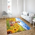 thumbnail image 4 of Vintage Labrador Retriever Says Hello Mother's Day Summer Sunflower Field Indoor Rug Lab Dog Lover Gifts Carpet Living Bed Room Sofa Home Decor - 12005, 4 of 5