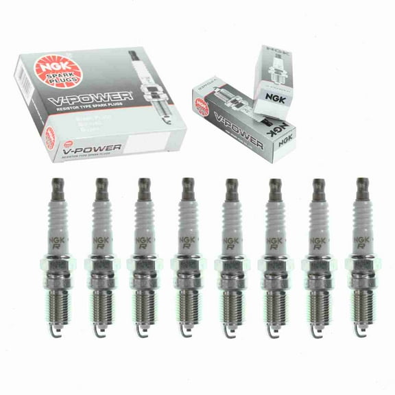 8 pc NGK V-Power Spark Plugs compatible with GMC K1500 Suburban 5.7L V8 1996-1999