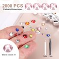 thumbnail image 2 of Uxcell 2000 Pcs Flatback Crystal Rhinestones, Resin Crystal Gems with Tweezer Dotting Pen Non Hotfix for Bedazzling Tumblers Mugs Bottles Nail DIY Crafts(SS16 4mm, Pink), 2 of 6