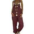 thumbnail image 1 of Pntutb Mujer Casual Suelto Sin Mangas Overol Tirantes con Bolsillos Mono Pntutb Pntutb-3312, 1 of 5