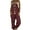 Wine, variant on Womens Casual Loose Sleeveless Overalls Suspenders with Pockets Jumpsuit Sales White XXXXL