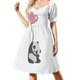 thumbnail image 1 of Vestido de manga corta con diseño de panda y globo, vestidos de moda para mujer, vestidos de playa, vestidos para bodas, fiestas de verano, vestidos de mujer, 1 of 8
