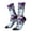 2 Black-2, variant on Purple Marble Texture Crew Socks for Men & Women, Breathable Casual Athletic Ankle Socks