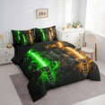 thumbnail image 3 of Castle Fairy Gamepads Lightsaber Bedding Comforter Set 7pcs for Kids Children Teens,Video Game Queen Bedding Sets Super Cozy,Galaxy Universe Queen Sheet Sets,Microfiber Bedroom Decor,Reversible, 3 of 8