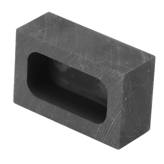 Moule à Fusion de Graphite, Rectangulaire 2000 Degrés Celsius Résistance Maximale à la Température Anti-Impact Graphite Dur pour Cuivre pour Or