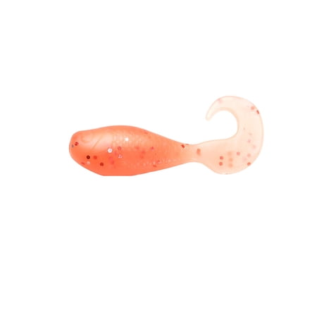 Micro Curly Tail Grub Soft Plastic Lure Finesse PVC Baits for Bass Trout Perch Panfish Rock Fishing Saffron