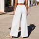 thumbnail image 5 of Pantalones de Cintura Elástica de las Mujeres Color Sólido Casual Bolsillo Pantalones de Pierna Recta para el Uso Deportivo Diario, 5 of 9