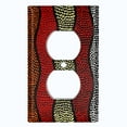 thumbnail image 2 of Metal Light Switch Plate Cover Colorful Safari African Tribal Art Pattern SFR024, 2 of 13