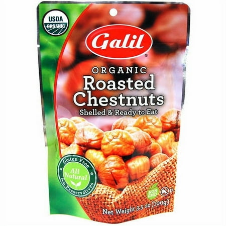 Galil Organic Roasted Chestnuts – Organic, Gluten-Free, Non-GMO, Kosher | 3.5 oz
