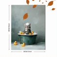 thumbnail image 3 of Qisvanset Cute Cat Bathing Canvas Wall Art 15.75x11.81 INCHES, 3 of 8