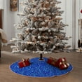 thumbnail image 4 of Daiia Blue Circles Mosaic Drawing Merry Christmas Tree Skirt , Xmas Large Lace-up Tree Skirt, Santa Snowflakes Rustic Home Decorations New Year Party Farmhouse Decor-30", 4 of 6