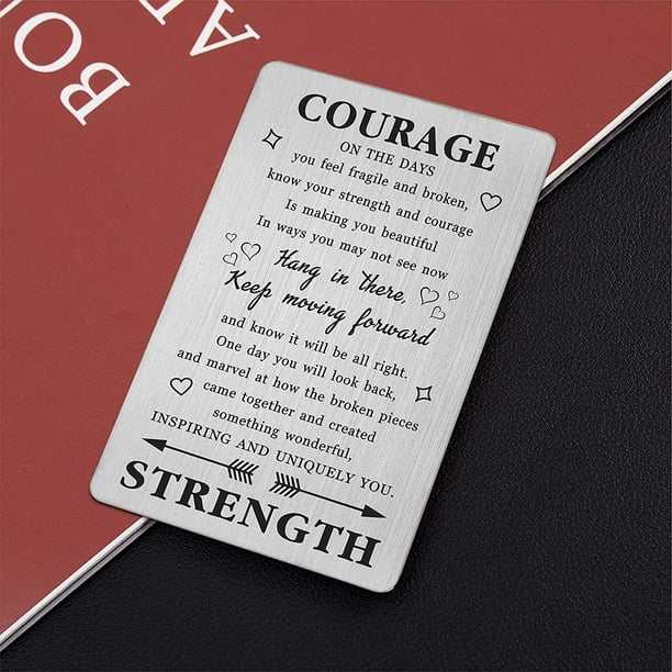 TANWIH Encouragement Greeting Card Inspirational Gifts Quotes for Men  Women, Keep Moving Forward Courage and Strength 
