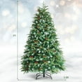 thumbnail image 2 of Gymax 6 FT Pre-Lit Artificial Christmas Tree Hinged Xmas Tree w/ 11 Flash Modes, 2 of 10
