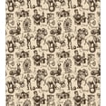 thumbnail image 3 of Ambesonne Circus Duvet Cover Set, Sketch Fun Clown Magician, 2-Calking, Beige Dark Brown, 3 of 7