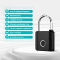 thumbnail image 4 of RYALOCK fingerprint padlock, made of zinc alloy material IP65 waterproof and weatherproof padlock, with fingerprint recognition function, suitable for fence doors, gym storage cabinets, 4 of 8