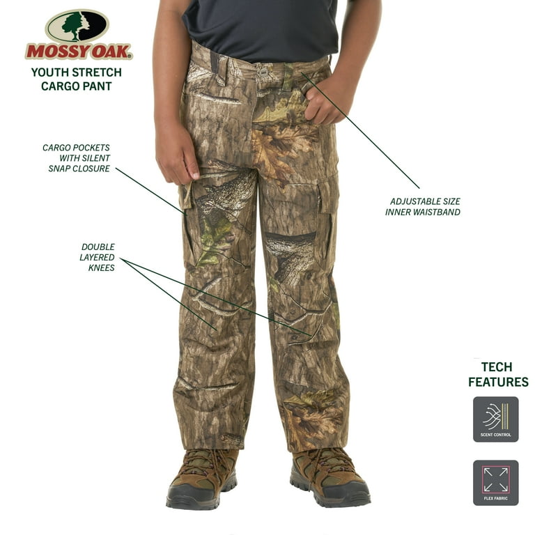 Mossy Oak Country Roots Youth Stretch Cargo Hunting Pant - Walmart.com