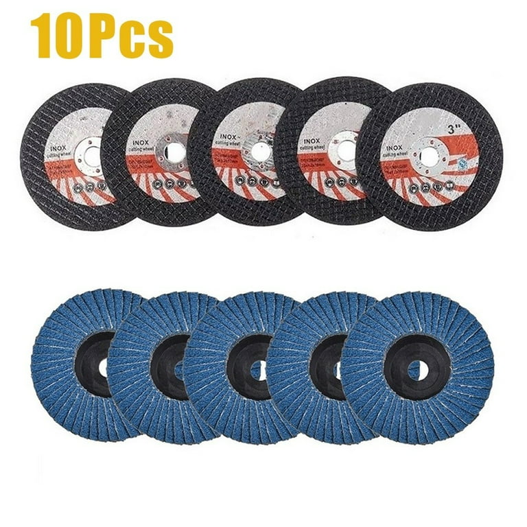 Fule 5pcs 75mm Cutting Discs 5pcs Flat Flap Discs Grinding Wheel