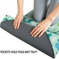 thumbnail image 3 of LightGreen Dinosaurs Clouds Trees Pattern Hot Yoga Mat Towel Non Slip for Hot Yoga - Quick-Drying Yoga Mat Cover with 4 Corner Pockets with Travel Bag - Hot Yoga Towel Non Slip 70"x26", 3 of 6