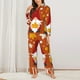 thumbnail image 2 of Balery Happy Thanksgiving Three Gnomes Conjunto de Pijama con Estampado para Mujer, Conjunto de Dos Piezas con Manga Larga, Ropa de Dormir Suave con Bolsillos, Pijamas Cómodos-X-Large, 2 of 7