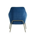 thumbnail image 4 of Homy Casa Mid-Century Modern Frosted Velvet Accent Chair - 7'9" x 10'10" Blue, 4 of 5