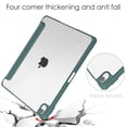 thumbnail image 3 of Allytechgroup Stand Case for iPad Air 11 inch M3 (2025) with Pencil Holder Clear Transparent Back & Soft TPU Shockproof Frame Cover [Auto Sleep/Wake] Smart Lightweight Trifold Shell, Darkgreen, 3 of 9