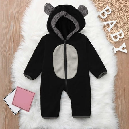 

Aayomet Baby Rompers Girl Baby Bodysuit Sets Toddler Baby Girl Warm Romper Solid Longsleeve Knit Sweater Winter Rompers Black 12-18 Months