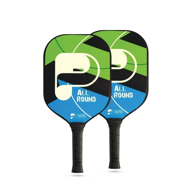 All Round Pickleball Paddle, Ultralight Racquet Cork Sheet Core Wide Body, Sweat Absorbent Grip, Ideal For All Ages, Skill| All Season Play, Pack Of 2