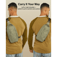 thumbnail image 6 of Gaming Nintendo Switch 2 Carrying Case, Sling Crossbody Travel Bag, Fits Up to 2 Pro Controllers with 10 Game Cartridge Slots, Soft Interior & Lightweight Protective Gaming Pouch - Olive, 6 of 10
