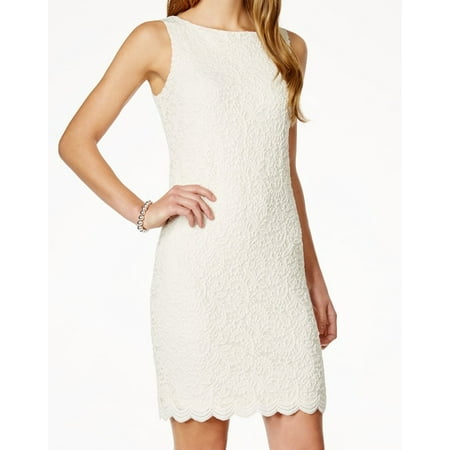 charter club sheath petite beige pl lace womens dress