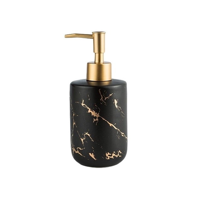 Dispensador de jabón de cerámica de lujo ligero for baño, gel de ducha, loción, botella de empuje