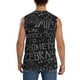 thumbnail image 4 of Balery Black Scientific Camisetas sin mangas para hombre, absorbe la humedad y protege contra el mal olor.-Small, 4 of 7