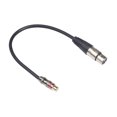 thumbnail image 3 of Methold Cable adaptador de enchufe hembra a XLR hembra de 0,3 m, Cable de extensión de Audio estéreo HIFI para micrófono Juegos de teclado y mouse para computadora, 3 of 6
