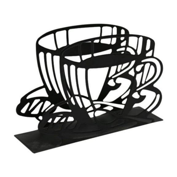 Stainless Steel Napkin Holder Black Standing Napkin Dispenser Kitchen M2O6