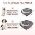 thumbnail image 4 of Cama para perros MIXJOY con capucha rectangular en forma de cueva, color gris, 4 of 9
