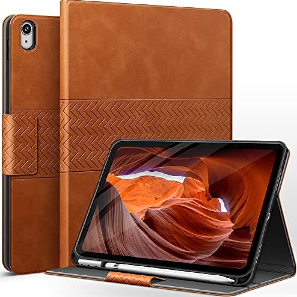 wonim11 auaua Case for iPad (A16) 11th Generation 11 Inch 2025, iPad 10th Generation 10.9 Inch 2022, with Pencil Holder, Auto Sleep/Wake, Adjustable Stand, PU Leather (Brown)