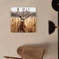 thumbnail image 4 of 14 Inch Wall Clock Battery Operated Square Clock Decorative for Office, Kitchen, Outdoor, Living Room，Cute Deer Landscape Nature Vintage Multicolor, 4 of 4