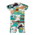 thumbnail image 6 of Phineas And Ferb Baby Romper Short Sleeve Bodysuits Soft Rompers Summer Clothes One-Piece Jumpsuits Outfits 12-18M, 6 of 8