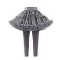 thumbnail image 2 of MKOSPLRT Girls Leggings with Skirt Kids Tulle Skirt with Sparkling Stars Pants Toddler Footless Leggings 1-10 Years, 2 of 7