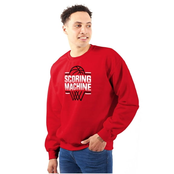 Cool Basketball Scoring Machine Men's Crewneck Sweatshirt Brisco Brands S