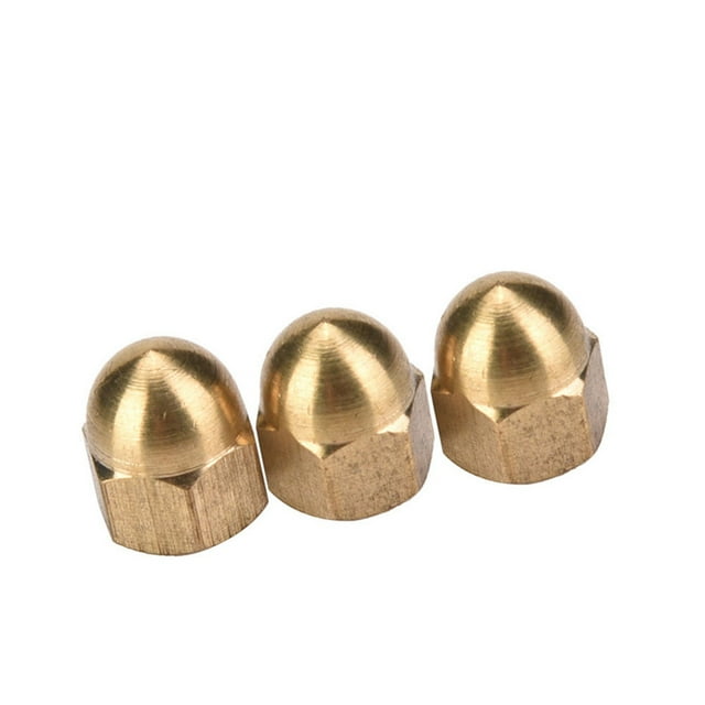 Kit Écrou de Gland en Laiton, Écrou Hexagonal en Laiton, Capuchon de Tête d'Écrou pour Fixer Pneus et Essieu