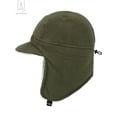 thumbnail image 4 of Gustave Men's Fleece Warm Winter Earflap Hats With Visor Windproof Trapper Hunting Hat, Russian Earflap Snow Ski Caps "Green", 4 of 8