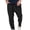 Black, variant on Mens Pants Casual Elastic High Waisted Rolled Leg Summer Fitting Pants Pull on Trousers with Pockets,XL,Sky Blue