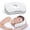 White Velvet, variant on Pozico Soft Velvet Ear Piercing Pillow, Round Donut Cushion with 4 Inch Ear Hole, Ergonomic Side Sleep Support, Removable Breathable Washable Cover