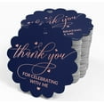 thumbnail image 4 of Inkdotpot 100 Pack Thank You For Celebrating With Me Birthday Favor Paper Tags Craft Real Rose Gold Foil Hang Tags, 4 of 6