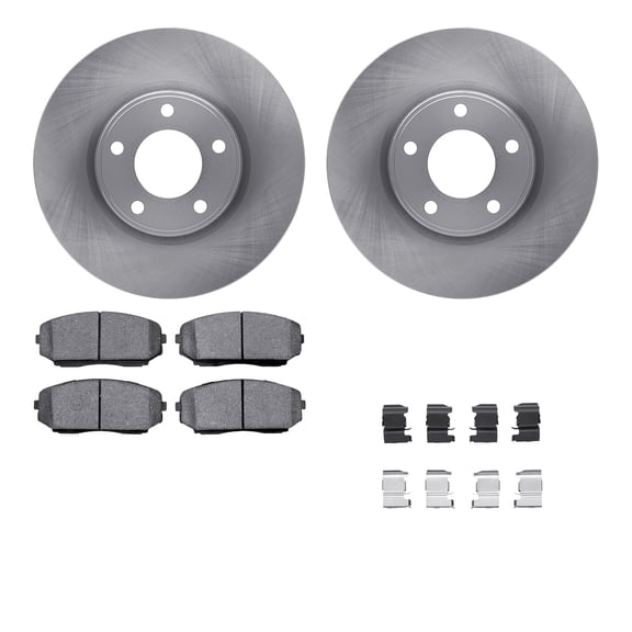 Dynamic Friction Company Front Brake Rotors with 5000 Advanced Brake Pads includes Hardware 6512-99206