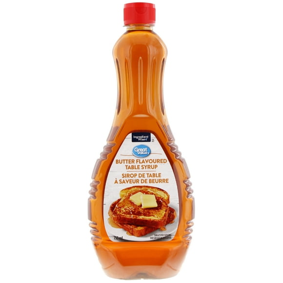 Great Value Butter Flavoured Table Syrup 750 mL, 750 mL