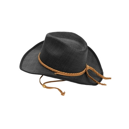 Time and Tru Women's Faux Suede Strap Cowboy Hat